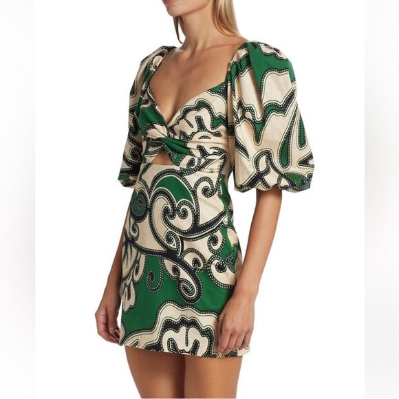 NWT Alexis Iana Dress in Maldive Green Sz S puff dress - Picture 4 of 11